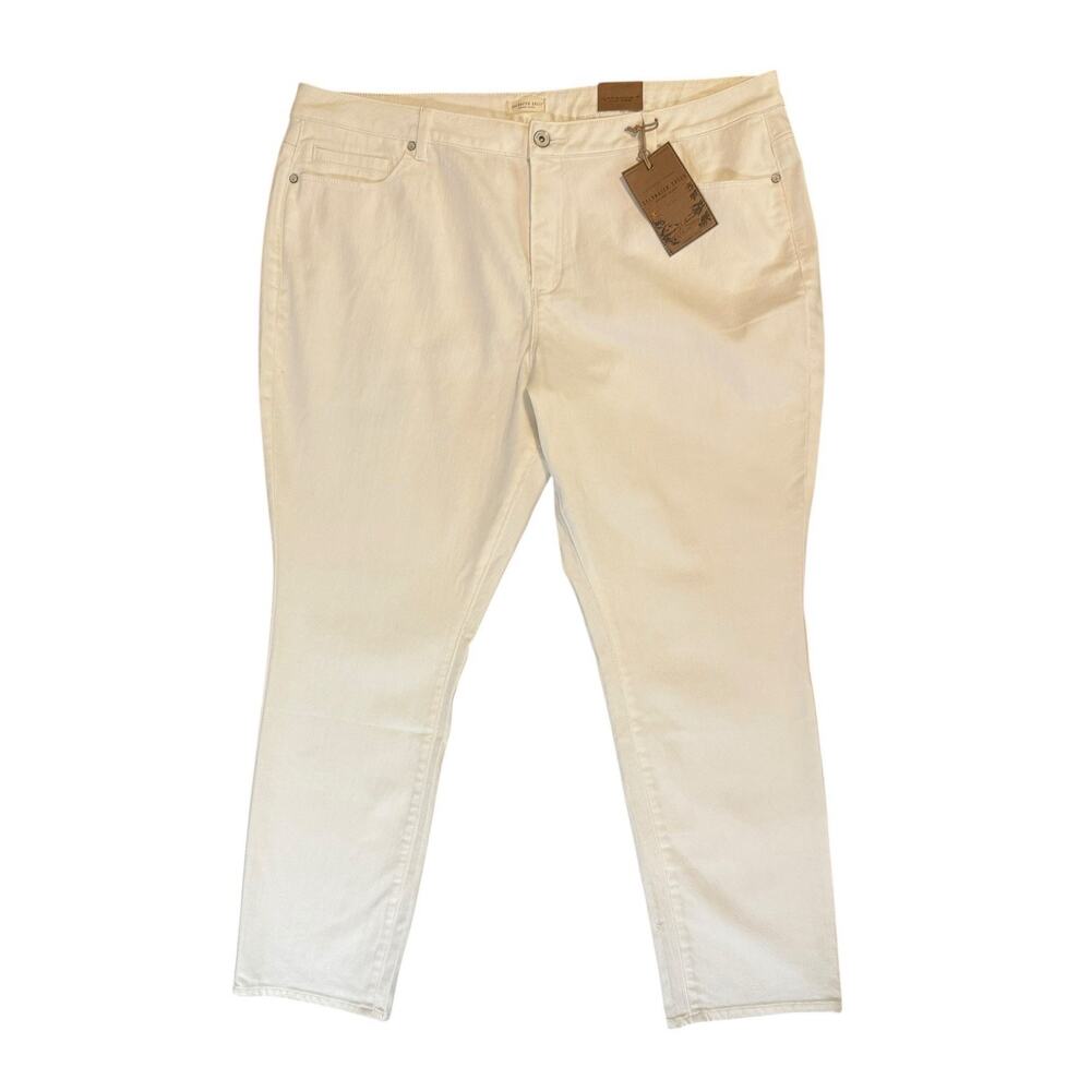 NWT Coldwater Creek Classic Shaping White Denim Jeans Pants Women’s Size 22 NEW